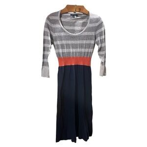 BODEN ~ Striped Color Block Sweater Dress Cashmere Angora Blend